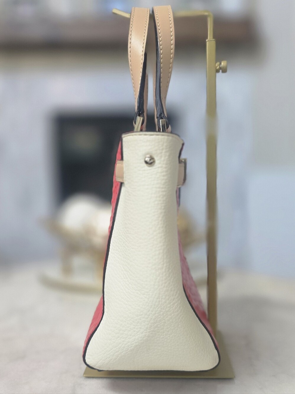 Kate Spade New York Houston Street Ostrich Embossed Satchel - Picture 4 of 12